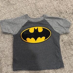 DC Comics Gray and Yellow Batman Kids Tee